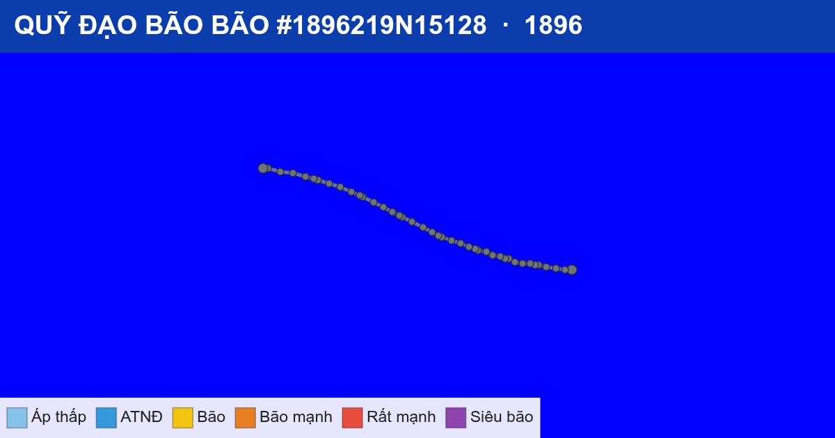 Quỹ đạo di chuyển của BÃO #1896219N15128 (1896)