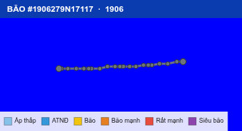 Quỹ đạo di chuyển của BÃO #1906279N17117 (1906)