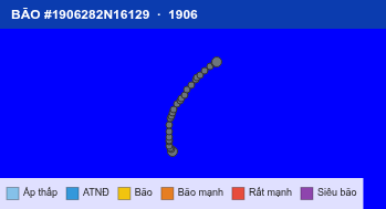Quỹ đạo di chuyển của BÃO #1906282N16129 (1906)