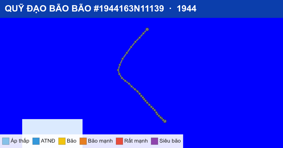 Quỹ đạo di chuyển của BÃO #1944163N11139 (1944)