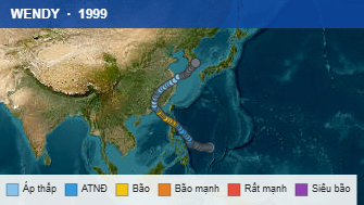 Quỹ đạo di chuyển của WENDY (1999)