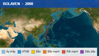 Quỹ đạo di chuyển của BOLAVEN (2000)