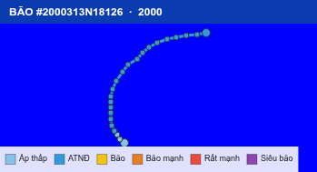 Quỹ đạo di chuyển của BÃO #2000313N18126 (2000)