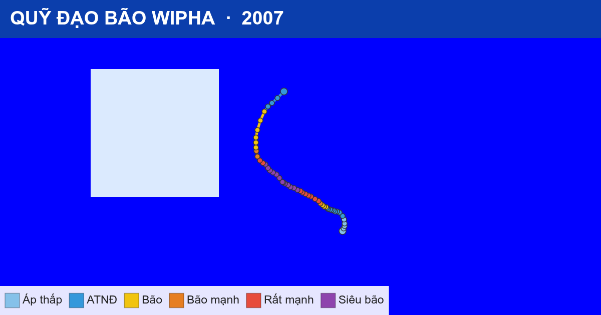 Quỹ đạo di chuyển của WIPHA (2007)