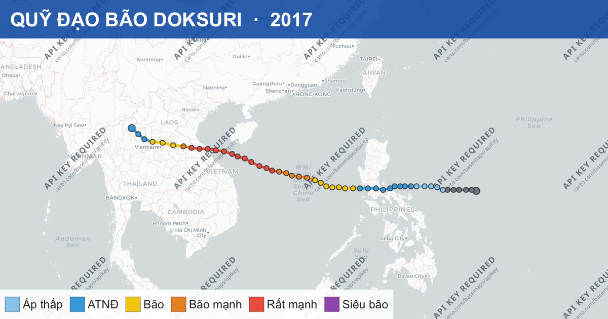 Quỹ đạo di chuyển của DOKSURI (2017)