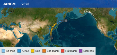 Quỹ đạo di chuyển của JANGMI (2020)