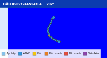 Quỹ đạo di chuyển của BÃO #2021244N24164 (2021)