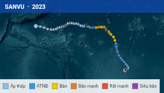Quỹ đạo di chuyển của SANVU (2023)