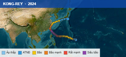 Quỹ đạo di chuyển của KONG-REY (2024)